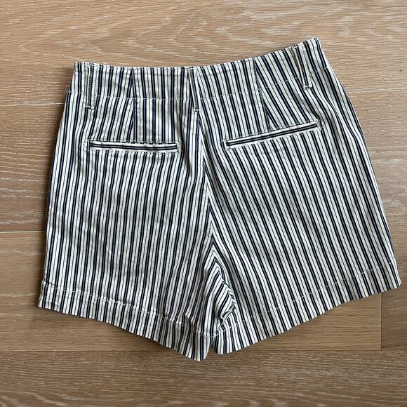 AG Adriano Goldschmied The Juliette Nautical High Rise Shorts Navy White sz 26 - Picture 3 of 7